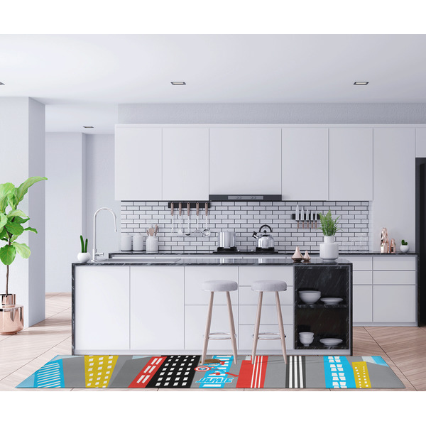 Superhero in the City Area Rug Sizes