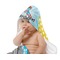 Superhero in the City Baby Hooded Towel on Child
