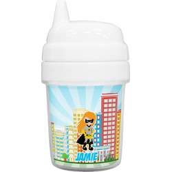 Superhero in the City Baby Sippy Cup (Personalized)