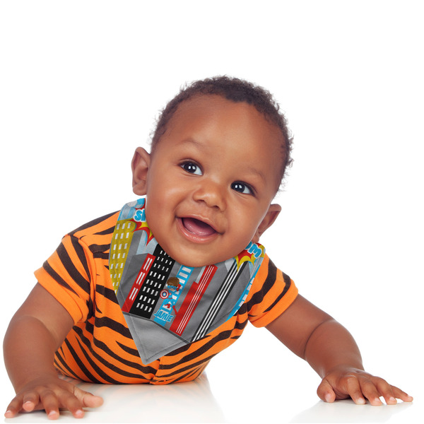 Superhero in the City Bandana Bib - (Lifestyle 1 boy)