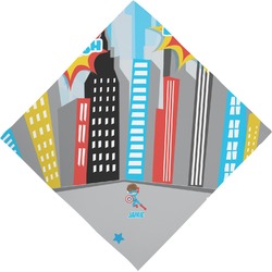 Superhero in the City Dog Bandana Scarf w/ Name or Text