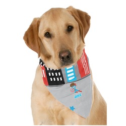 Superhero in the City Dog Bandana Scarf w/ Name or Text