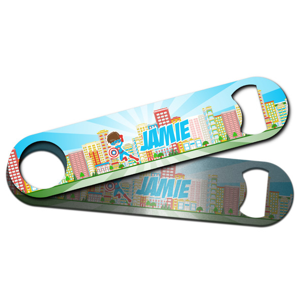 Superhero in the City Bar Bottle Opener - Main