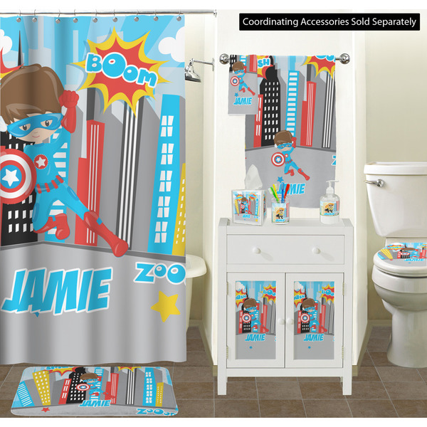 Superhero in the City Bathroom Scene