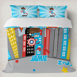 Superhero in the City Duvet Cover Set - King (Personalized)