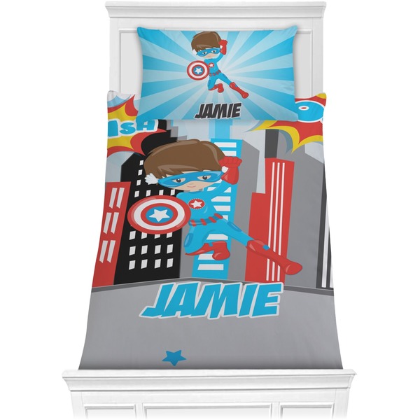 Custom Superhero in the City Comforter Set - Twin (Personalized)