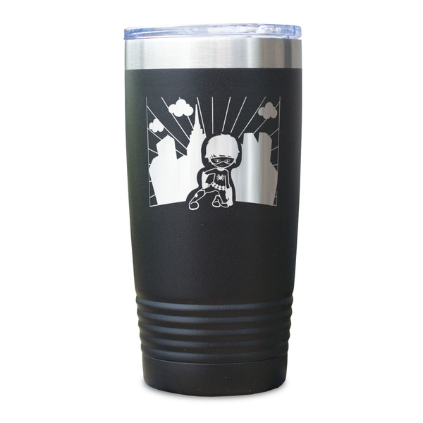 Superhero in the City Black Polar Camel Tumbler - 20oz - Single Sided - Approval