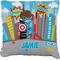 Superhero in the City Burlap Pillow 18"