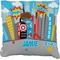 Superhero in the City Burlap Pillow 22"