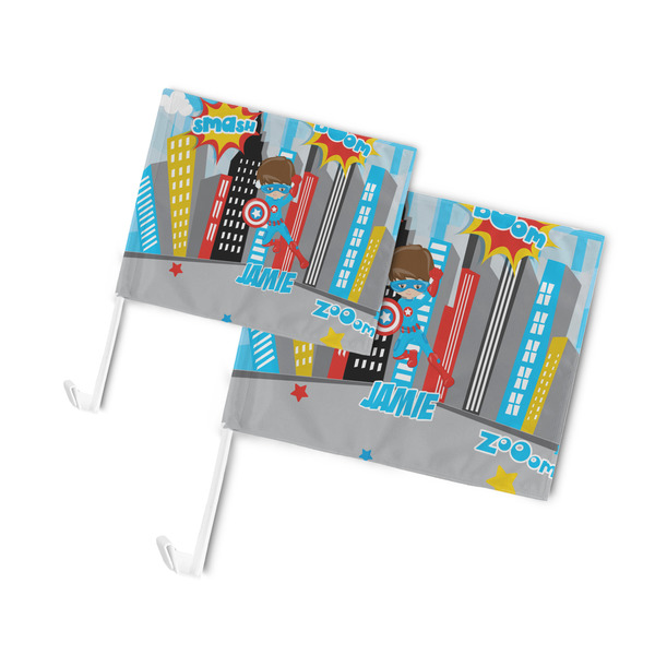 Superhero in the City Car Flags - PARENT MAIN (both sizes)