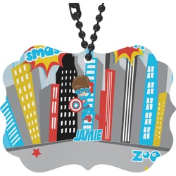 Superhero in the City Rear View Mirror Charm (Personalized)