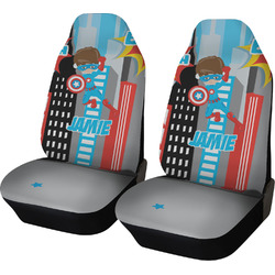 Superhero in the City Car Seat Covers (Set of Two) (Personalized)