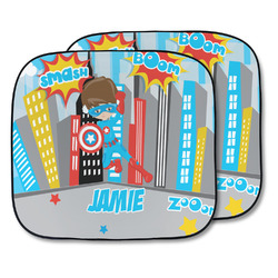 Superhero in the City Car Sun Shade - Two Piece (Personalized)