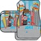 Superhero in the City Car Floor Mats Set - 2 Front & 2 Back (Personalized)