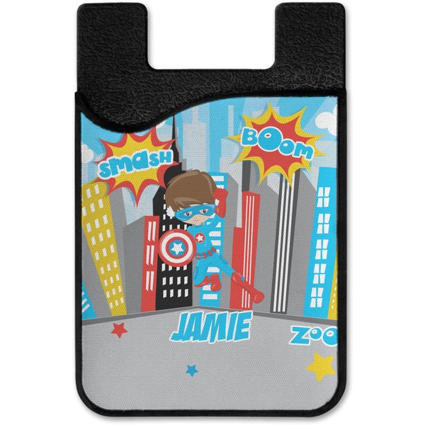 Superhero in the City Cell Phone Credit Card Holder