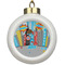 Superhero in the City Ceramic Ball Ornament (Personalized)