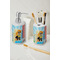 Superhero in the City Ceramic Bathroom Accessories - LIFESTYLE (toothbrush holder & soap dispenser)