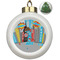 Superhero in the City Ceramic Ball Ornament - Christmas Tree (Personalized)