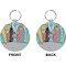 Superhero in the City Circle Keychain (Front + Back)