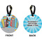 Superhero in the City Circle Luggage Tag (Front + Back)