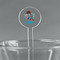 Superhero in the City 5.5" Round Plastic Stir Sticks - Clear (Personalized)