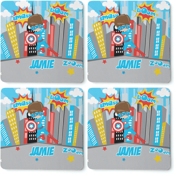 Superhero in the City Coaster Rubber Back - Apvl