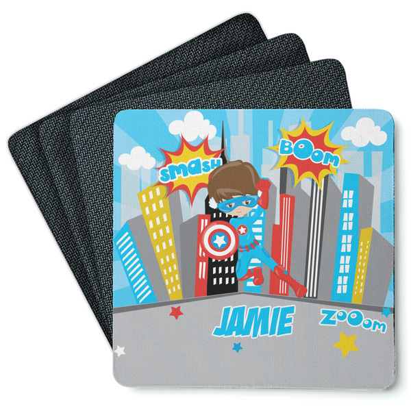 Superhero in the City Coaster Rubber Back - Main