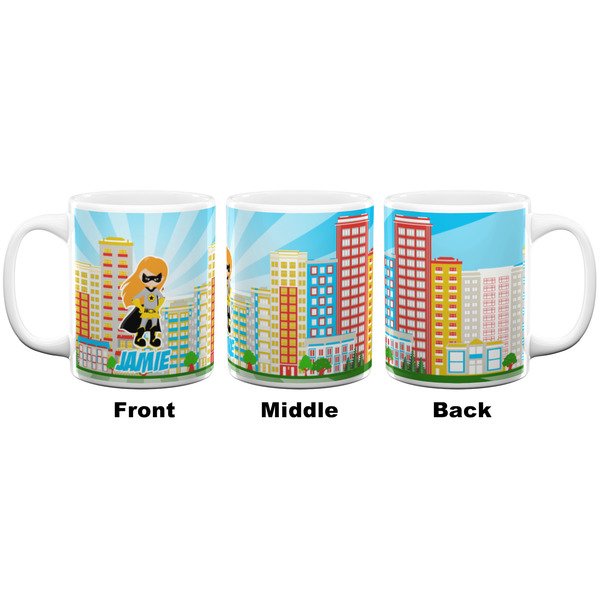 Superhero in the City Coffee Mug - 11 oz - White APPROVAL