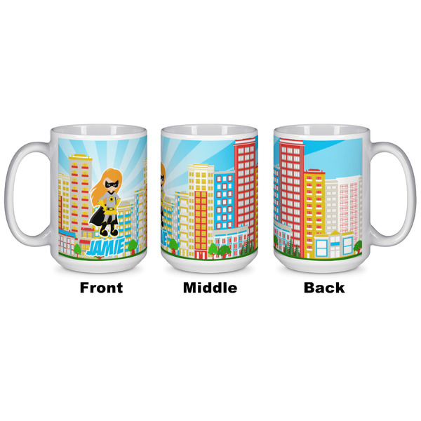 Superhero in the City Coffee Mug - 15 oz - White APPROVAL