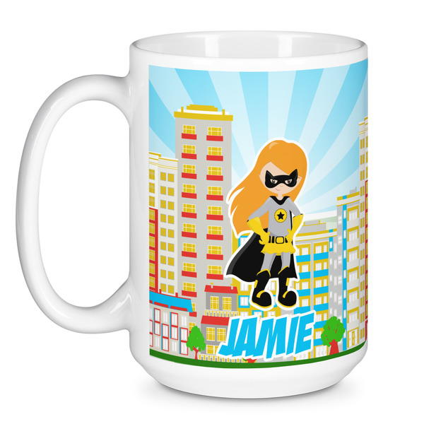 Superhero in the City Coffee Mug - 15 oz - White