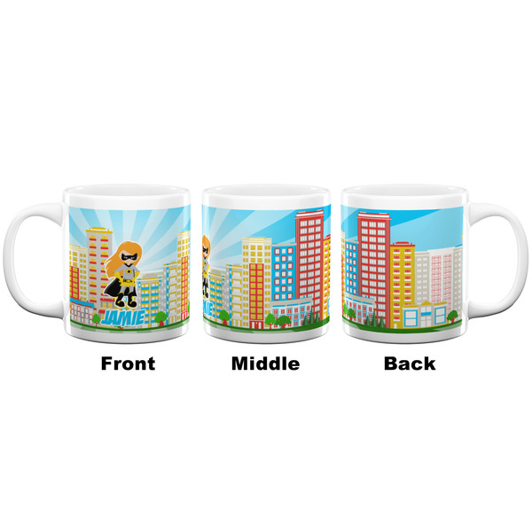 Superhero in the City Coffee Mug - 20 oz - White APPROVAL