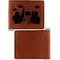 Superhero in the City Cognac Leatherette Bifold Wallets - Front and Back Single Sided - Apvl