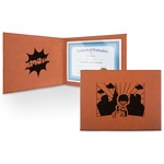 Superhero in the City Leatherette Certificate Holder (Personalized)