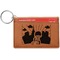 Superhero in the City Cognac Leatherette Keychain ID Holders - Front Credit Card