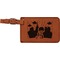 Superhero in the City Cognac Leatherette Luggage Tags