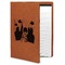 Superhero in the City Cognac Leatherette Portfolios with Notepad - Large - Main