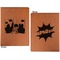 Superhero in the City Cognac Leatherette Portfolios with Notepad - Small - Double Sided- Apvl