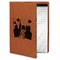 Superhero in the City Cognac Leatherette Portfolios with Notepad - Small - Main