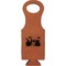 Superhero in the City Cognac Leatherette Wine Totes - Single Front