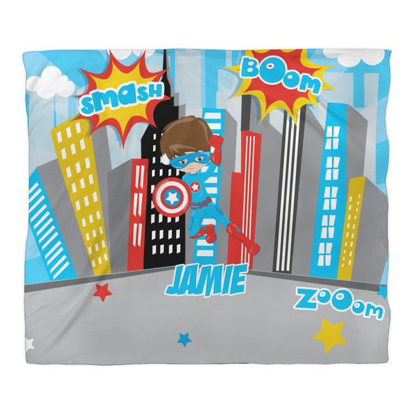 Superhero in the City Comforter - King - Front