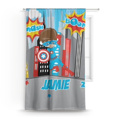 Superhero in the City Curtain Panel - Custom Size (Personalized)