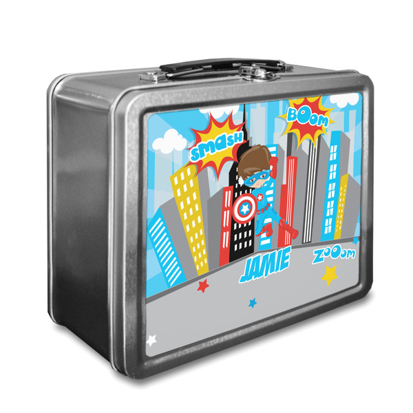 Custom Superhero in the City Lunch Box (Personalized)