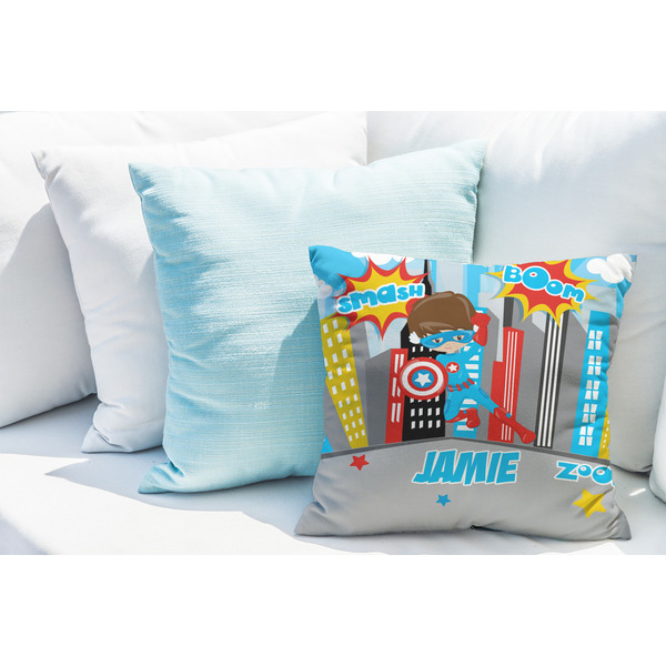 Superhero in the City Decorative Pillow Case - LIFESTYLE 2