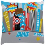 Superhero in the City Decorative Pillow Case (Personalized)