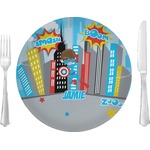 Superhero in the City 10" Glass Lunch / Dinner Plates - Single or Set (Personalized)