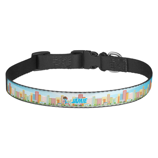 Custom Superhero in the City Dog Collar (Personalized)