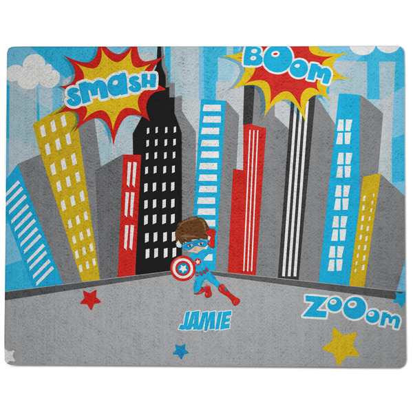 Superhero in the City Dog Food Mat - Large without Bowls