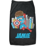 Superhero in the City Black Pet Shirt (Personalized)