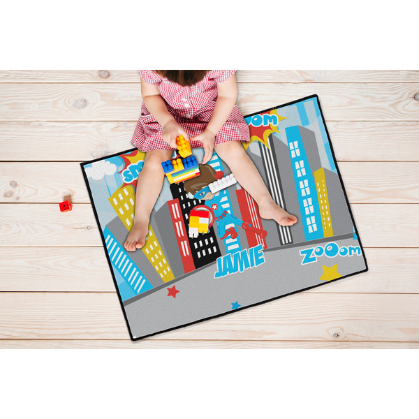 Superhero in the City Door Mats - LIFESTYLE kid