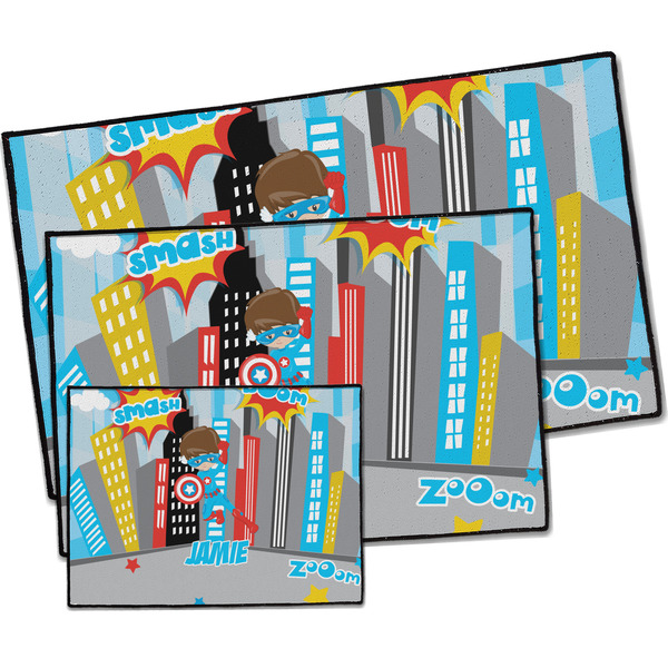 Superhero in the City Door Mats - PARENT MAIN